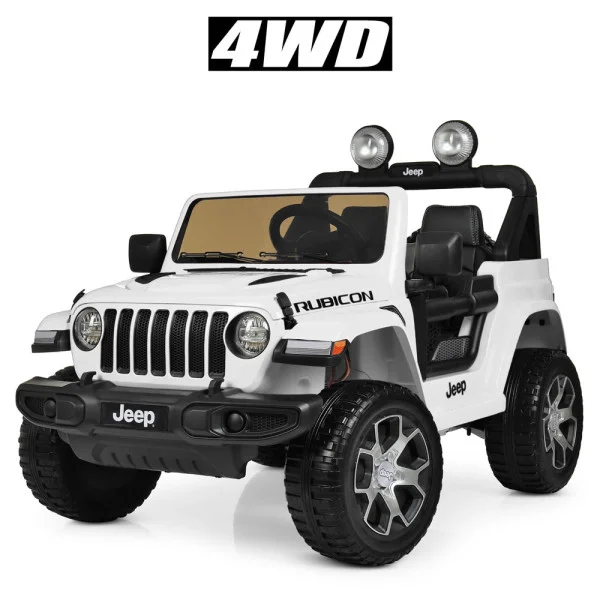 Детский электромобиль-джип Jeep Rubicon M 4176EBLR-1 4WD белый