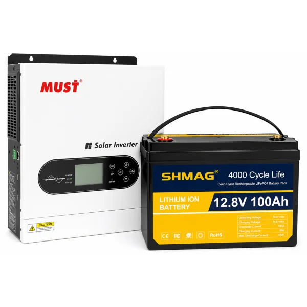 Инвертор MUST PV18-2012ECO 2000W + аккумулятор LiFePO4 100Ah — комплект резервного питания