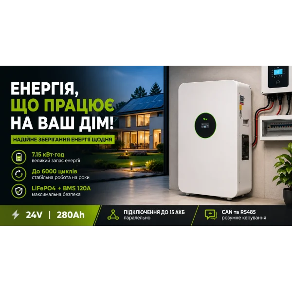 Аккумулятор LiFePO4 FelicityESS FLA24280-EU 24V 280Ah 7.15 кВт·ч