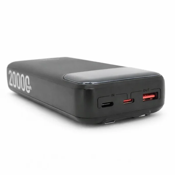 Powerbank ACL PW-117 20000mAh, PD22.5W, 1xUSB+2xUSB-C, 3 кабеля(USBType-C/Lighting), 0.47кг, Black/White, Box