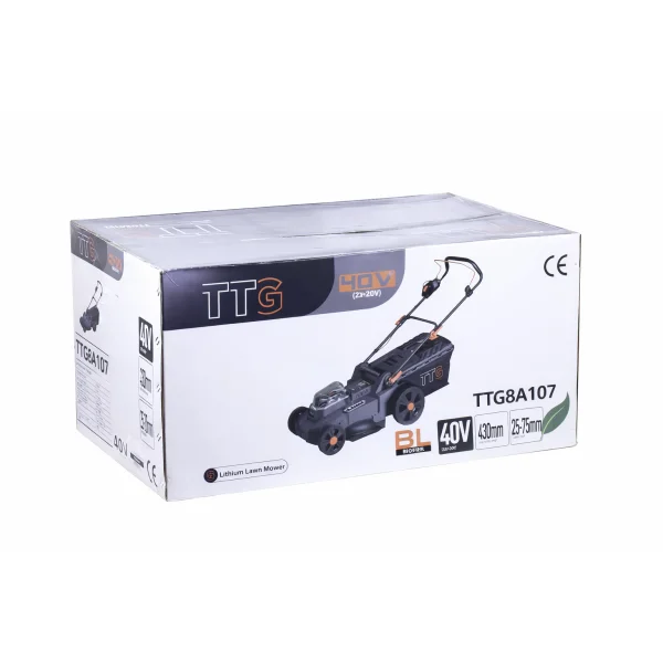 Акумуляторна газонокосарка TTG TTG8A107J 20V (2x4Ah, 430 мм)
