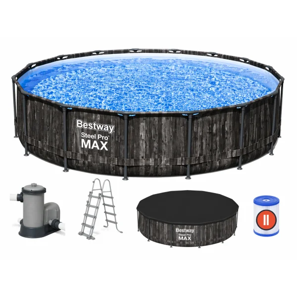 Каркасный бассейн Bestway 5614Z Steel Pro MAX 427×107 см с фильтром, лестницей и чехлом