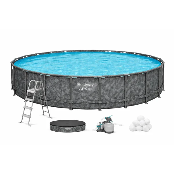 Каркасный бассейн Bestway 561JZ 671×132 см с песочным фильтром, лестницей и тентом