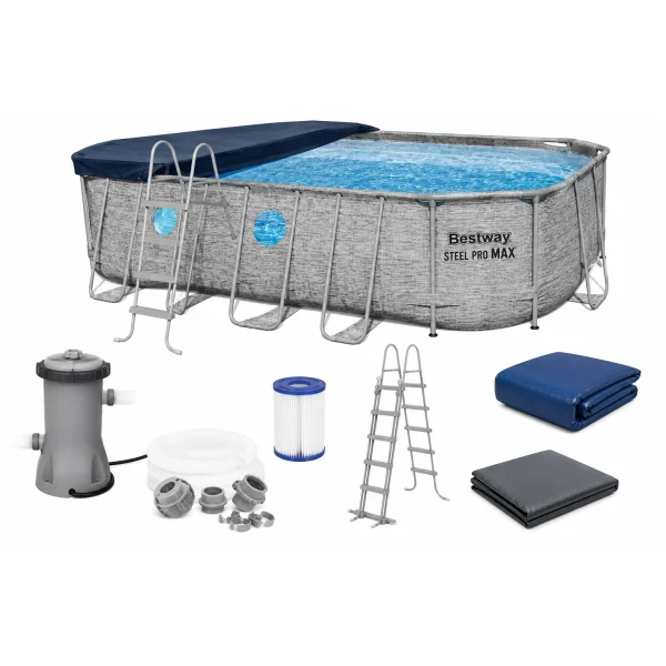 Каркасный бассейн Bestway Steel Pro Max Swim Vista 56716, 549 x 274 x 122 см, 13430 л