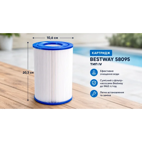Картридж Bestway 58095 тип IV для фильтр-насоса бассейна