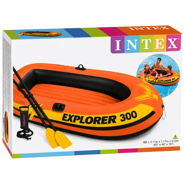Надувная лодка Intex Explorer 300 Set 58332 с веслами и насосом