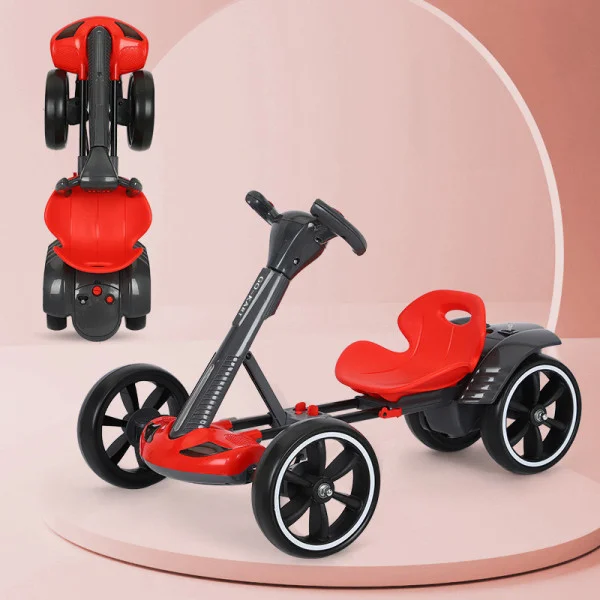 Складной электромобиль на аккумуляторе 6V 4.5Ah Go-Kart Красный