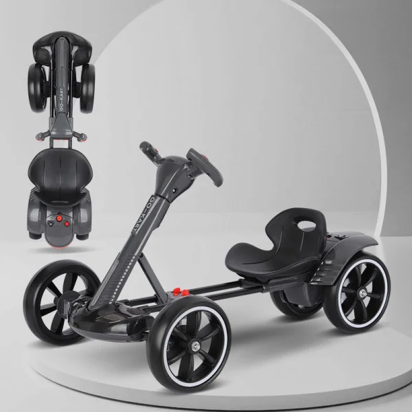 Складаний електромобіль на акумуляторі 6V 4.5Ah Go-Kart Чорний