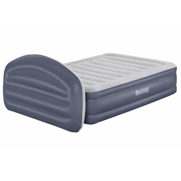 Надувная кровать Bestway 671BD 229×152×84 см с изголовьем и встроенным насосом