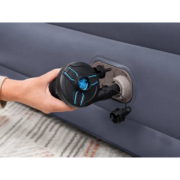 Надувная кровать Bestway 671BD 229×152×84 см с изголовьем и встроенным насосом