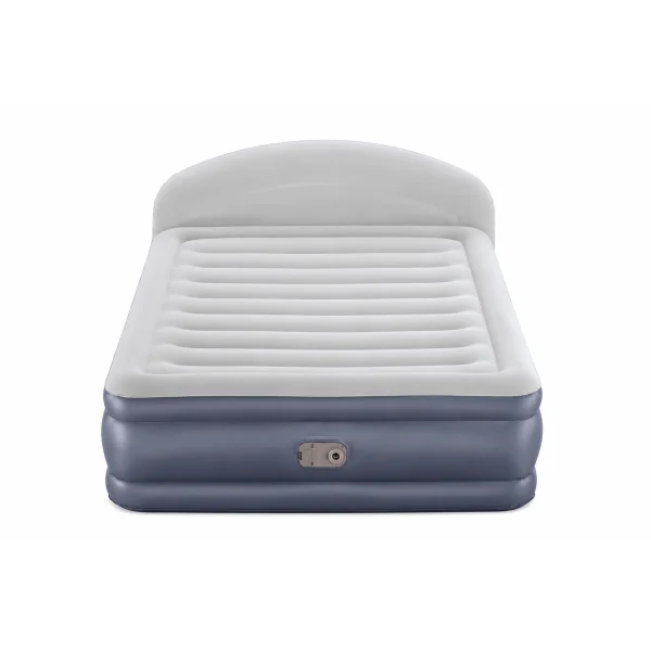 Надувная кровать Bestway 671BD 229×152×84 см с изголовьем и встроенным насосом