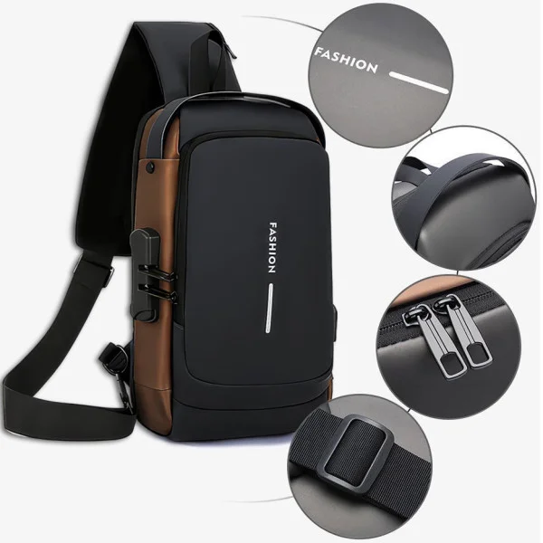 Сумка с кодовым замком и USB портом XIO Fashion разсмеры 31*17*7см