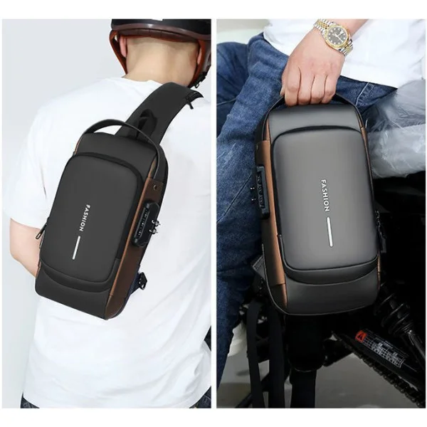 Сумка с кодовым замком и USB портом XIO Fashion разсмеры 31*17*7см