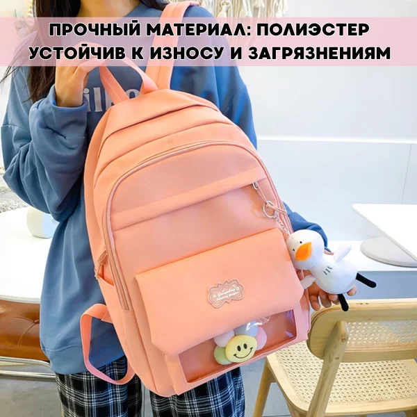 Комплект сумок 4в1 Рюкзак Розовый