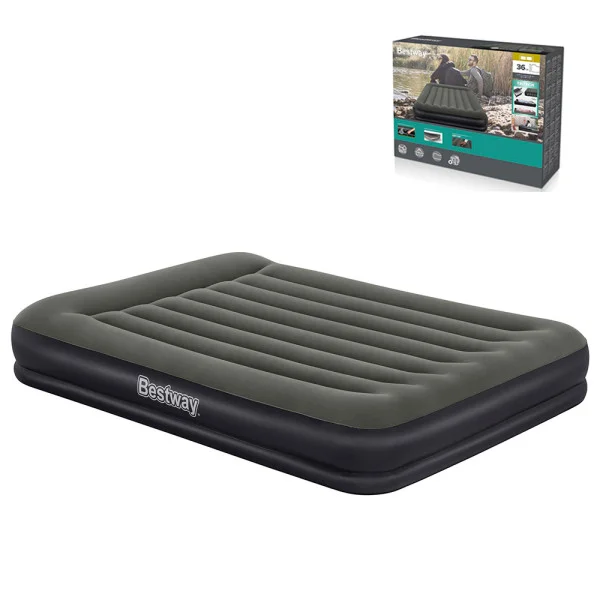 Надувная велюровая кровать Bestway 67699 203×152×36 см