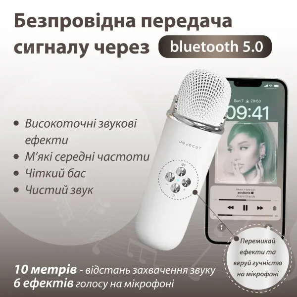 Колонка портативна з мікрофоном C-20 BT/TF/USB/FM 5 Вт Білий C20W