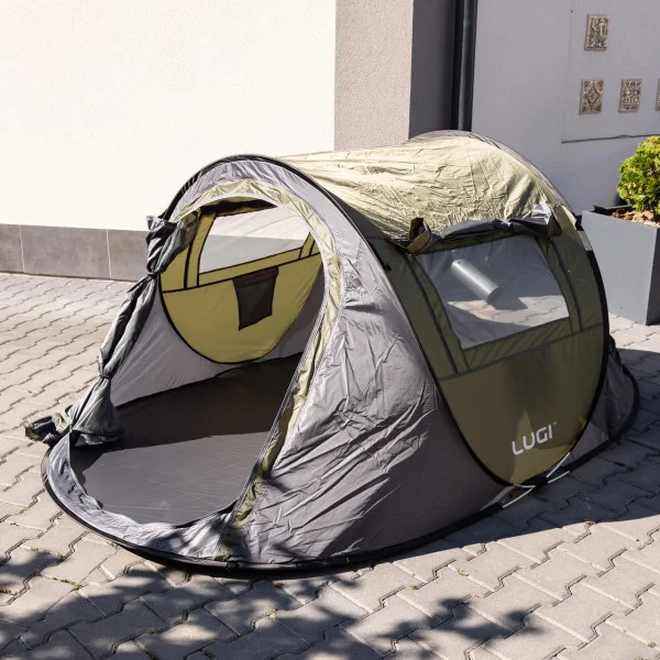 Намет туристичний 245×145×100 (см) кемпінговий для риболовлі 2 х місний Зелений LU-030GR