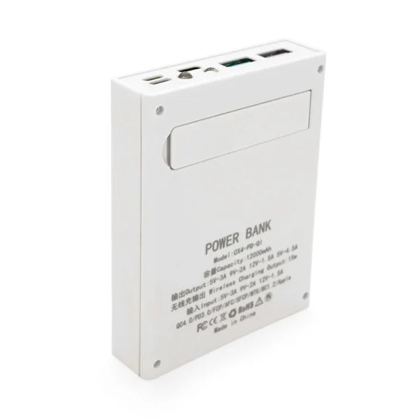 Power bank Voltronic CX4-PD-QIMagnetic під 4х18650, Magnetic Wireless Charger, Output:22.5W, Micro-USB, Type-C, Lightning, ABS, PVC, White, BOX