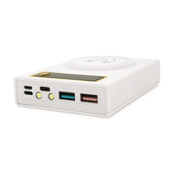 Power bank Voltronic CX4-PD-QIMagnetic під 4х18650, Magnetic Wireless Charger, Output:22.5W, Micro-USB, Type-C, Lightning, ABS, PVC, White, BOX
