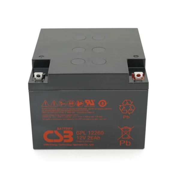 Аккумуляторная батарея CSB GPL12260, 12V 26Ah (166 х175 х125 мм),8.5 kg Q2/72 (ВЬЕТНАМ)