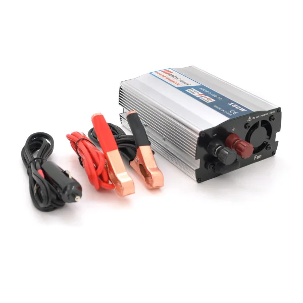 Инвертор напряжения Mervesan MRV-15012 (150W), 12/220V, approximated, 1Shuko, клемы + крокодилы, Box.Q20
