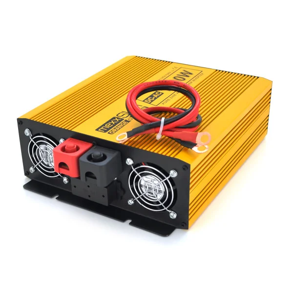 Инвертор напряжения Mexxsun MXSPSW-1000, 24V/220V, 1000W с правильной синусоидой, 2 Shuko, клемные провода, Q4