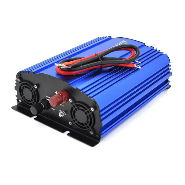 Инвертор напряжения Tommatech MS-2500, 24V/220V, 2500W с аппроксимированной синусоидой, 2Shuko, USB, 2*клеммные провода, 10 предохранителей, Q2