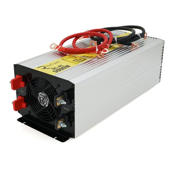 Инвертор напряжения RITAR RSC-5000, 12V/220V, 5000W с правильной синусоидой, 2xShuko, 1xUSB, клеммные провода, клеммные колодки, BOX, Q2