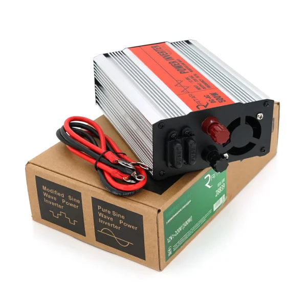 Инвертор напряжения RITAR RSX-500, 12V/220V, 500W с аппроксимированной синусоидой, 1xShuko, 1xUSB, клеммные провода, BOX, Q20