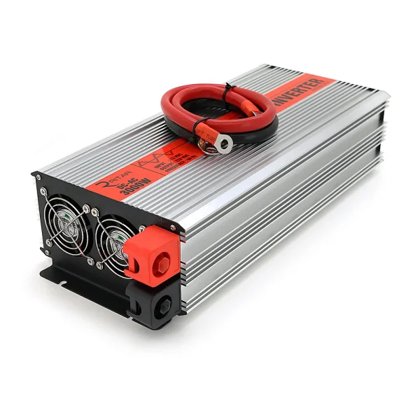 Инвертор напряжения RITAR RSX-3000, 12V/220V, 3000W с аппроксимированной синусоидой, 2xShuko, 1xUSB, клеммные провода, BOX, Q4