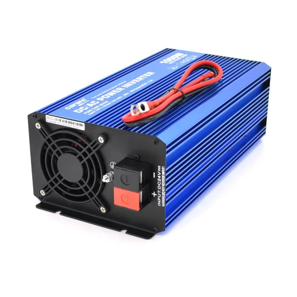 Инвертор напряжения с правильной синусойдой Carspa-SINUS P1000-242 (1000Вт), 24/220V, 1xShuko, 1USB, клеммы, Box Q4