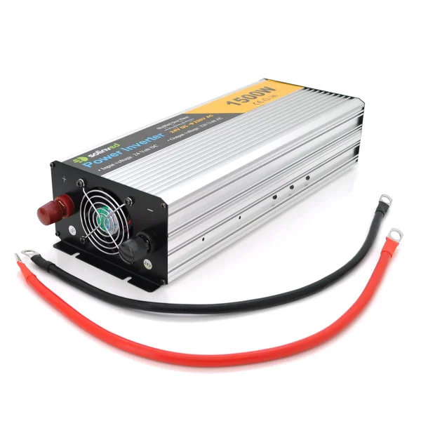 Инвертор напряжения Solinved Sol-Yb24-1500M, 24V/220V, 1500W с аппроксимированной синусоидой, 2Shuko, USB, клеммные провода, Q6