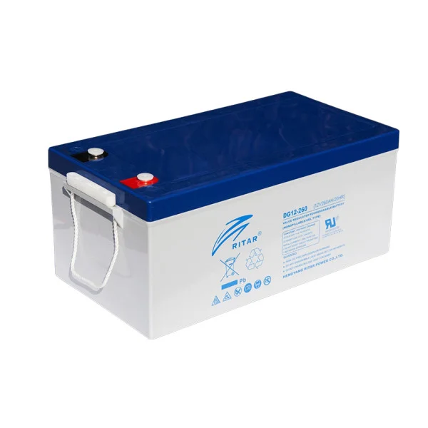 Аккумуляторная батарея GEL RITAR DG12-260, Gray Case, 12V 260.0Ah, ( 520x268x220(225)), 71.4 kg  , Q1