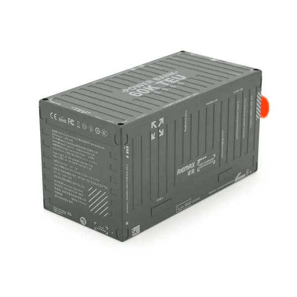 Power Bank Remax RPP-609 60000mAh, PD 20W+QC 22.5W, Gray, 1.275kg