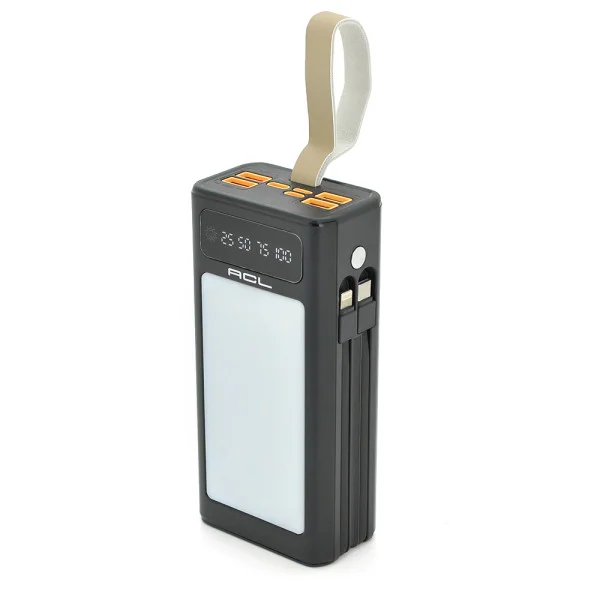 Powerbank ACL PW-85 30000mAh, 22.5W, LIGHTER, Кабеля Type-C + Lighting, 0.70 kg, Black, Box