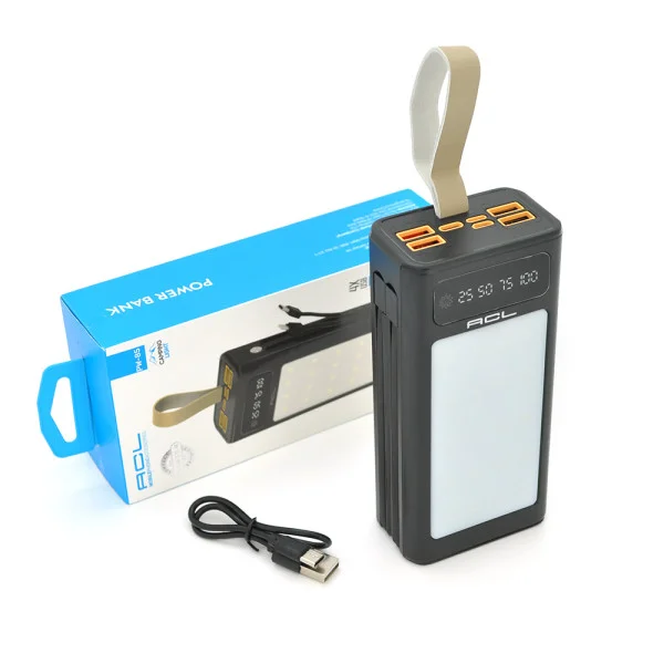 Powerbank ACL PW-85 30000mAh, 22.5W, LIGHTER, Кабеля Type-C + Lighting, 0.70 kg, Black, Box