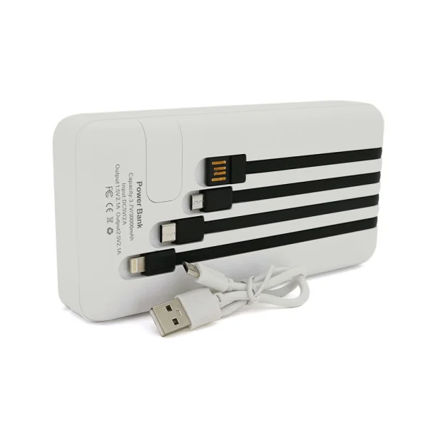 PowerBank Bix-30000mAh, Input:MicroUSB+Type-C, Output:4USB/Type-C/MicroUSB/Lightning, QC22.5W/PD20W, White