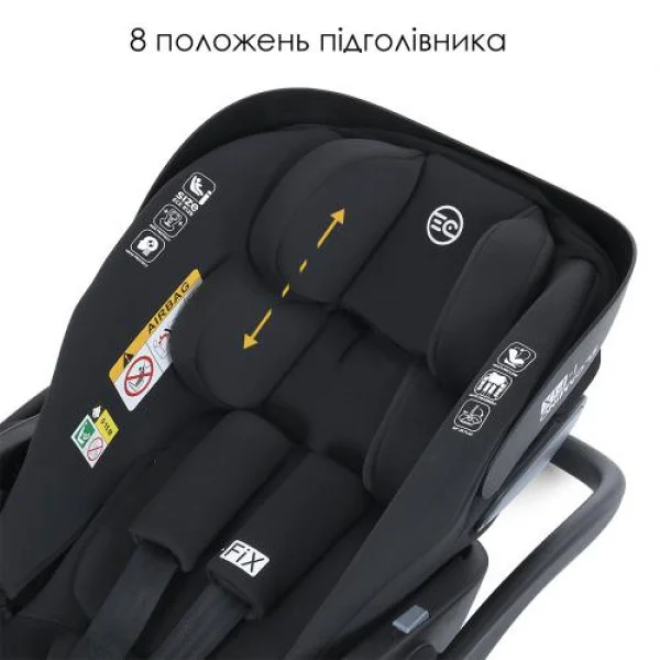 Автокрісло El Camino ME 1110 i-FIX Jet Black