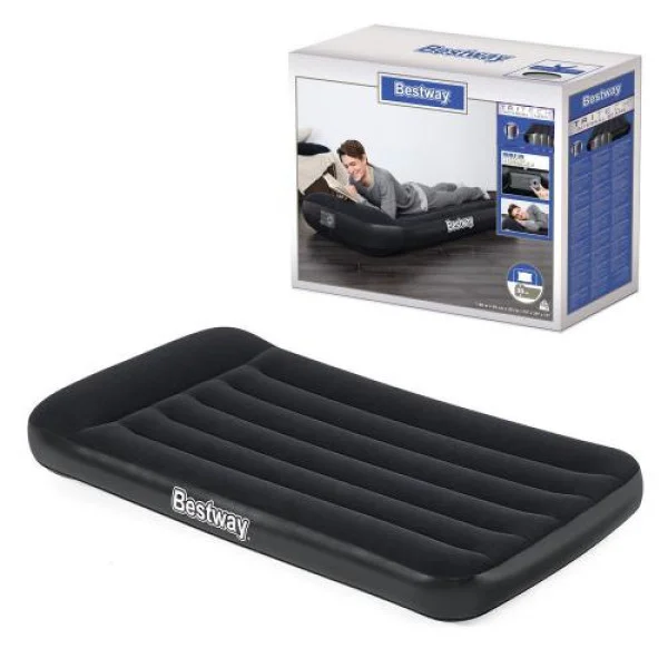 Надувная велюровая кровать Bestway 67556 с электронасосом