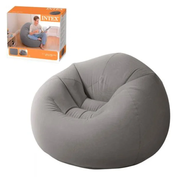 Надувное велюровое кресло Intex 68579