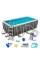 Каркасный бассейн Bestway 56722 прямоугольный 412×201×122 см (Steel Rattan)