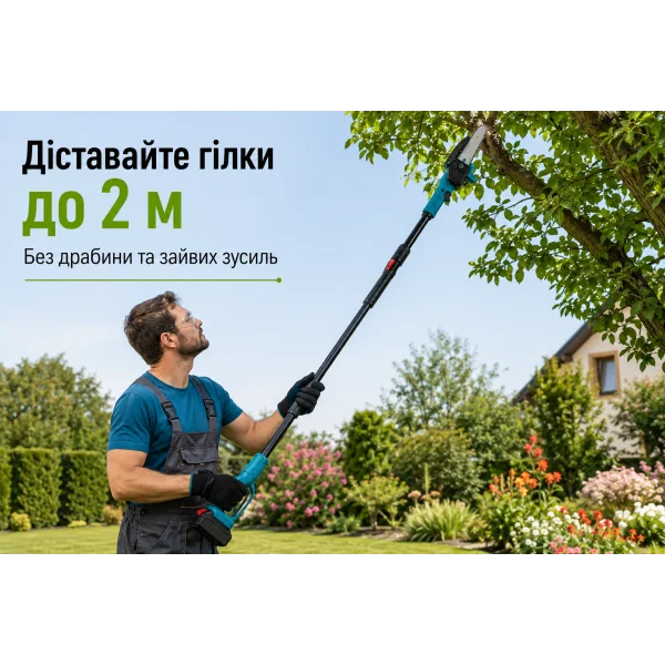 Аккумуляторный набор 3в1 48V: мини пила 6", секатор и высоторез 2 м