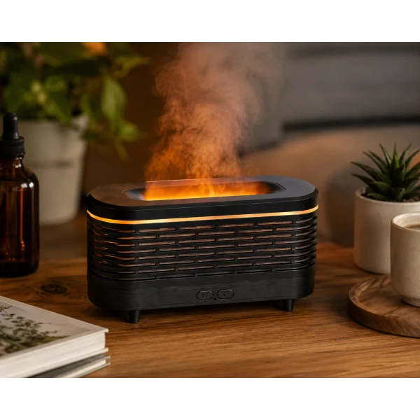 Увлажнитель воздуха Aroma Diffuser KP-6023B с LED-подсветкой 120 мл, 18×6×8,3 см