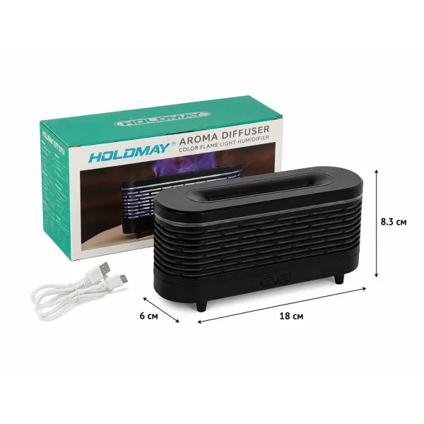 Увлажнитель воздуха Aroma Diffuser KP-6023B с LED-подсветкой 120 мл, 18×6×8,3 см