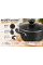 Кастрюля 4 л 24 см Hot Chef 16749-8 с мраморным антипригарным покрытием и крышкой