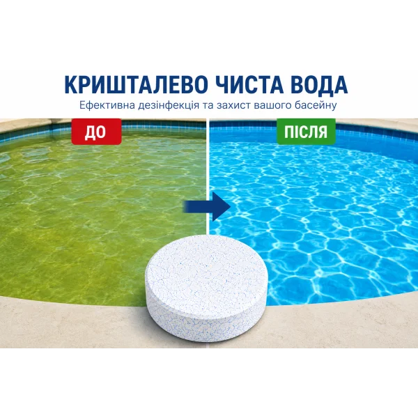 Хлор Макси Супертаблетка 9 в 1 для бассейна 200 г