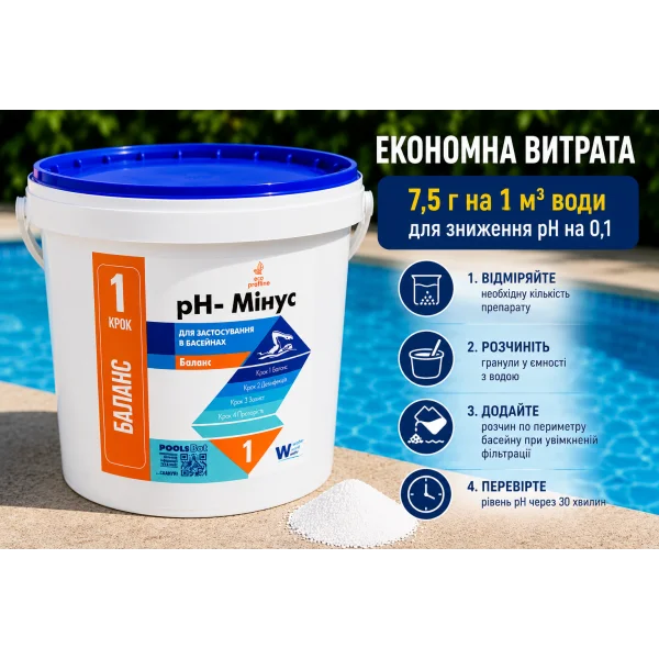 pH Минус в гранулах 5 кг для бассейна