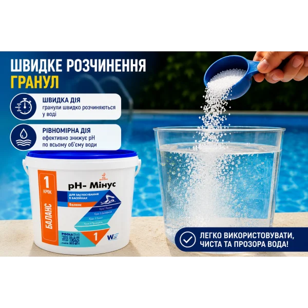 pH Минус в гранулах 5 кг для бассейна