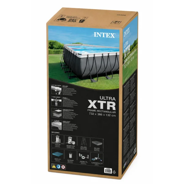 Каркасний басейн Intex Ultra XTR Frame 26368 732x366x132 см з піщаним фільтр-насосом та хлоргенератором