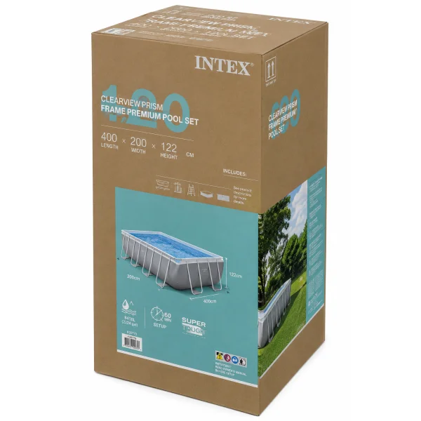Каркасный бассейн Intex 26770 Prism Frame Premium 400 x 200 x 122 см 